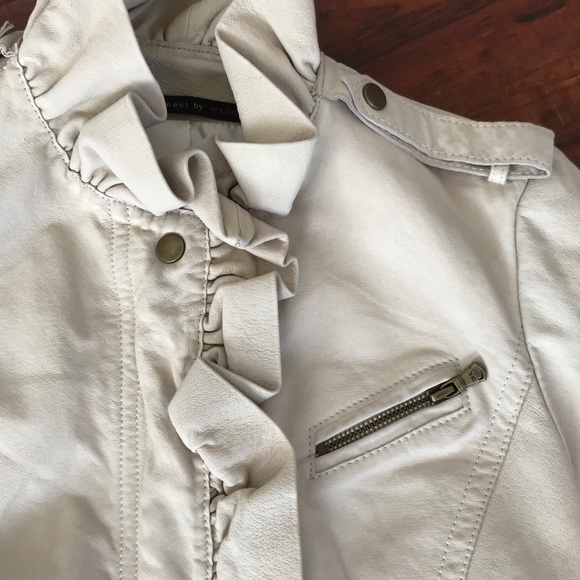 NWOT Development Ruffle Leather Jacket - Picture 2 of 6